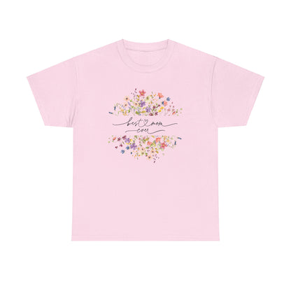 Best Mom Floral Unisex Heavy Cotton Tee