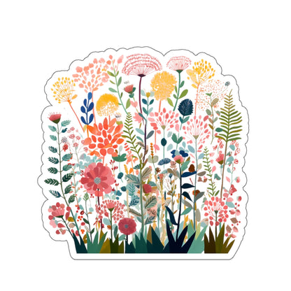 Wildflowers Blooming Kiss-Cut Stickers