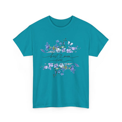 Blue floral Mama Colorful Unisex Heavy Cotton Tee