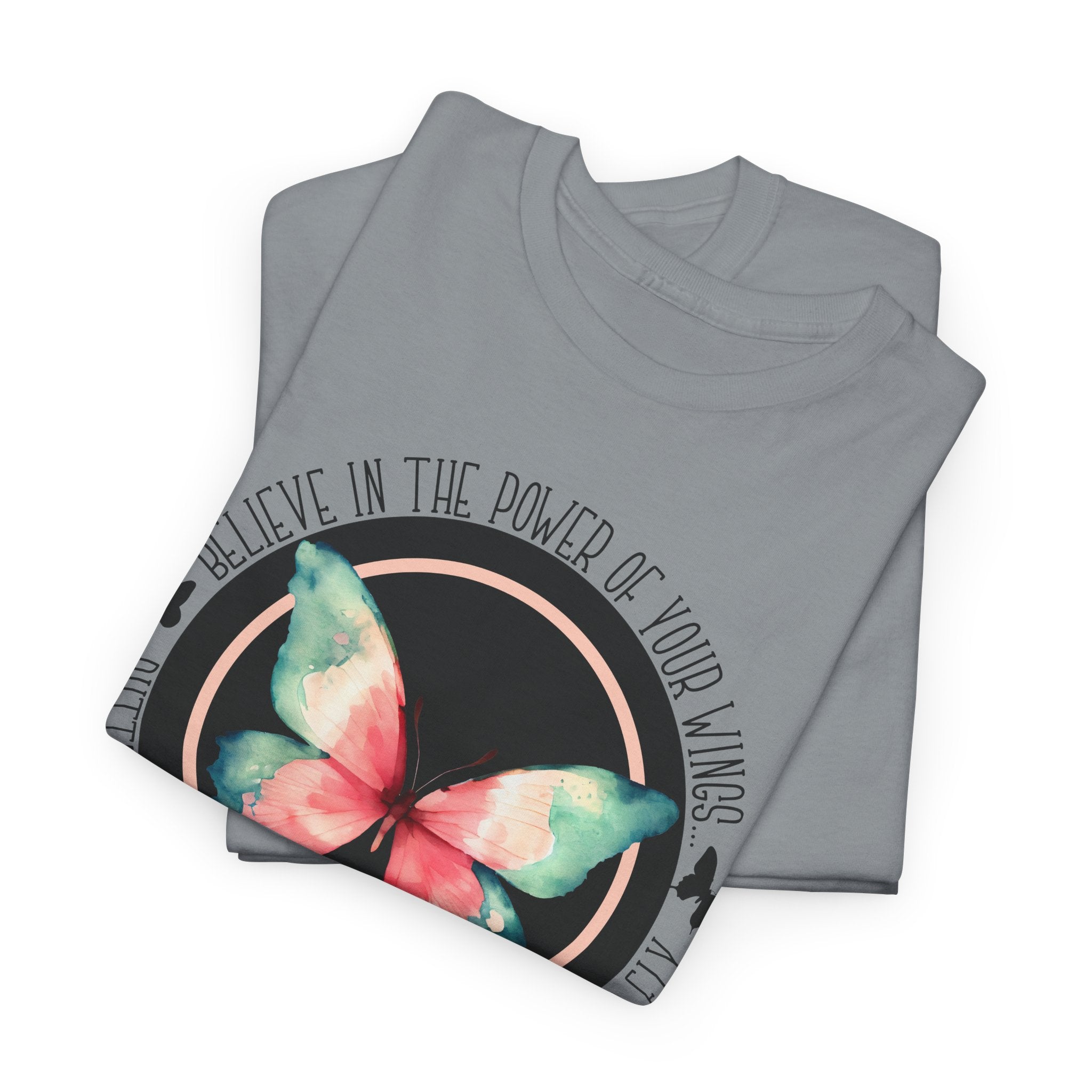Believe in the Butterfly - Unisex Heavy Cotton Tee - Spruced Roost