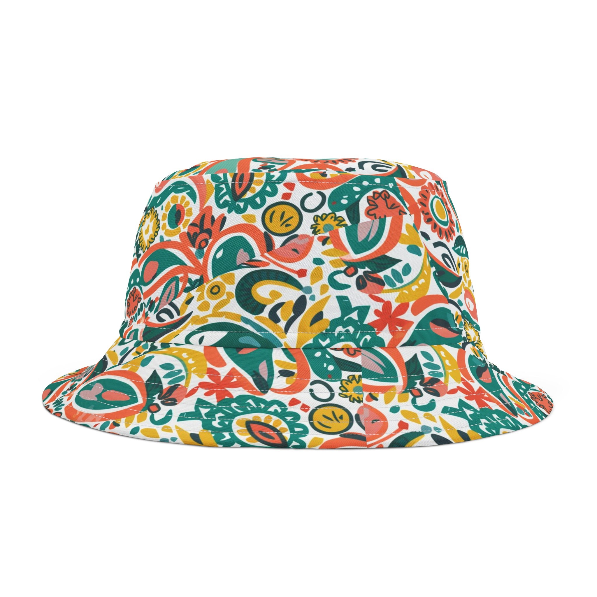 Paisley Persimmon Bucket Hat (AOP)