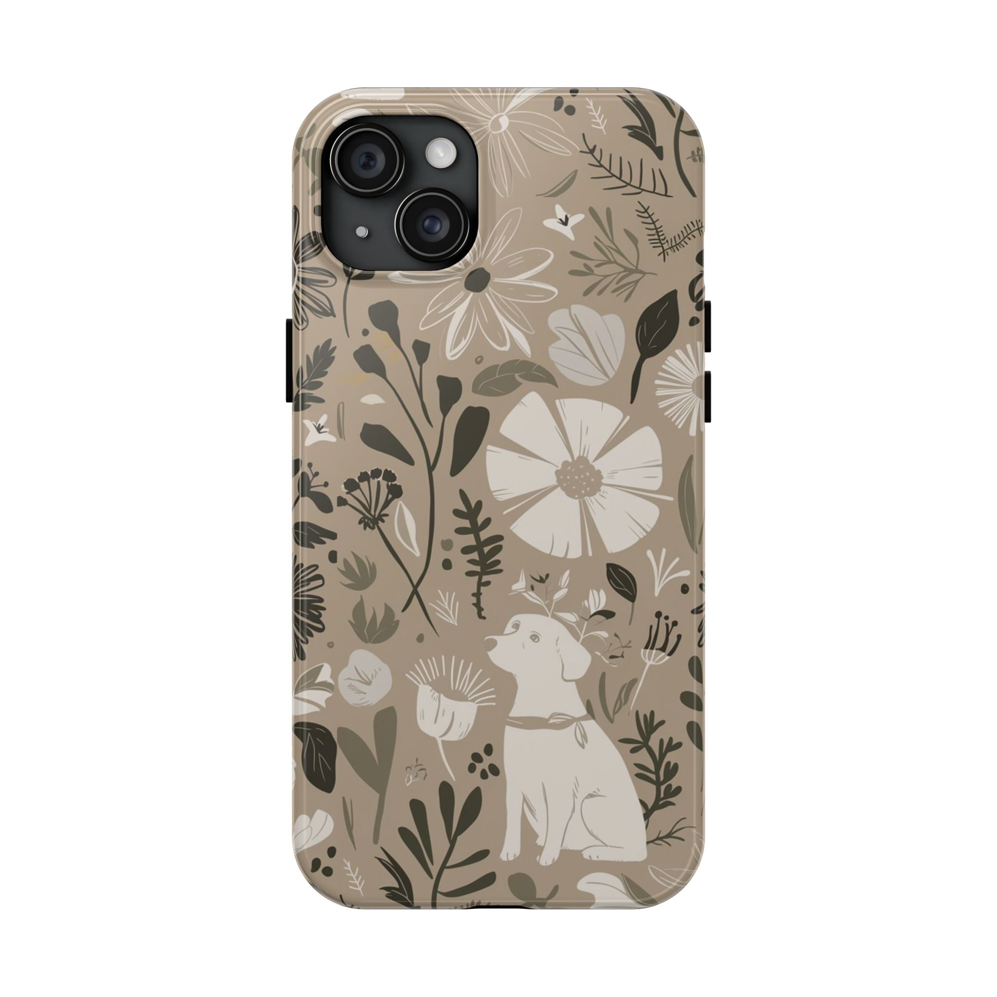 Natural Flower Dog - Tough Case for iPhone 14, 15, 16 - Spruced Roost