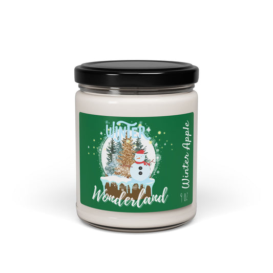 Winter Wonderland Green Apple Scented Soy Candle, 9oz