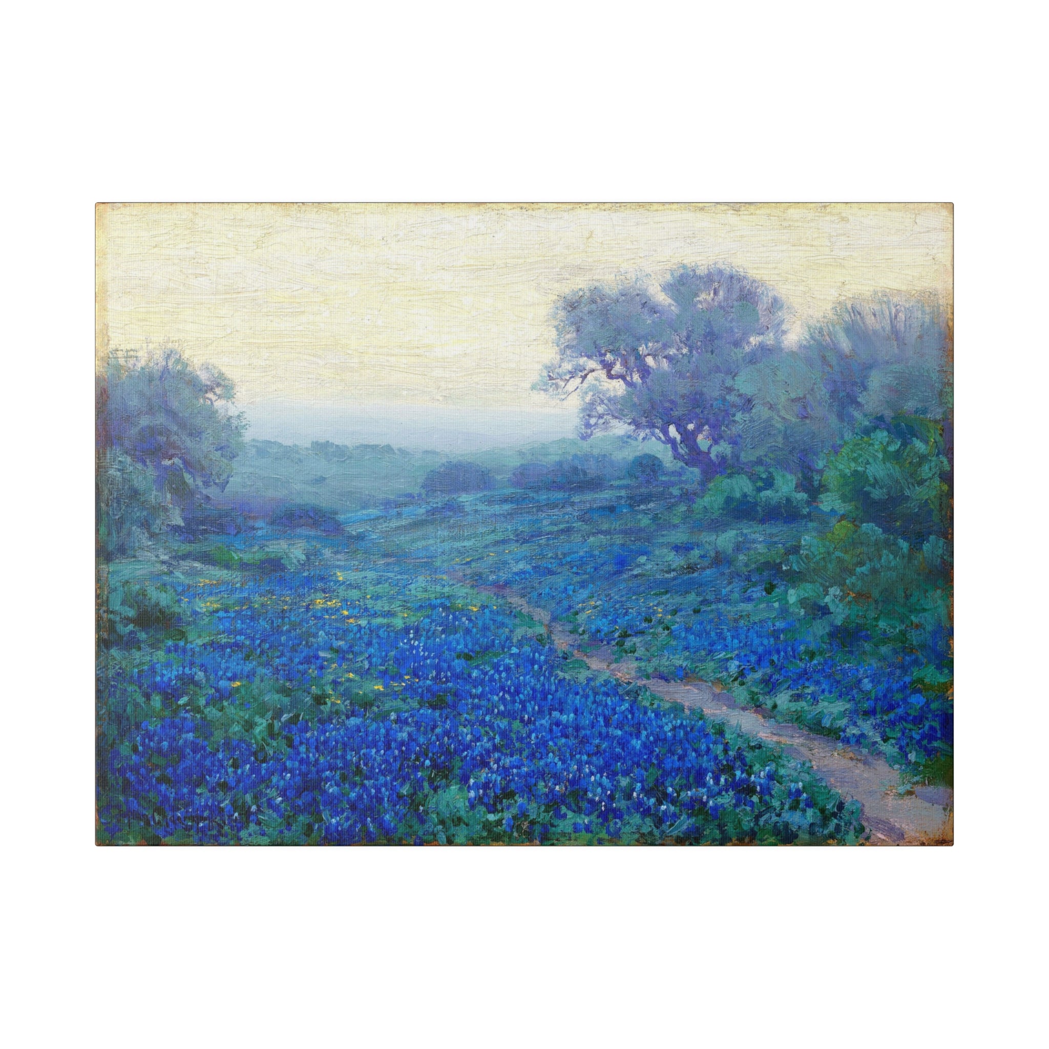 Blue Bonnets at Sunrise - Julian Onderdonk Matte Canvas, Stretched, 0.75" - Spruced Roost