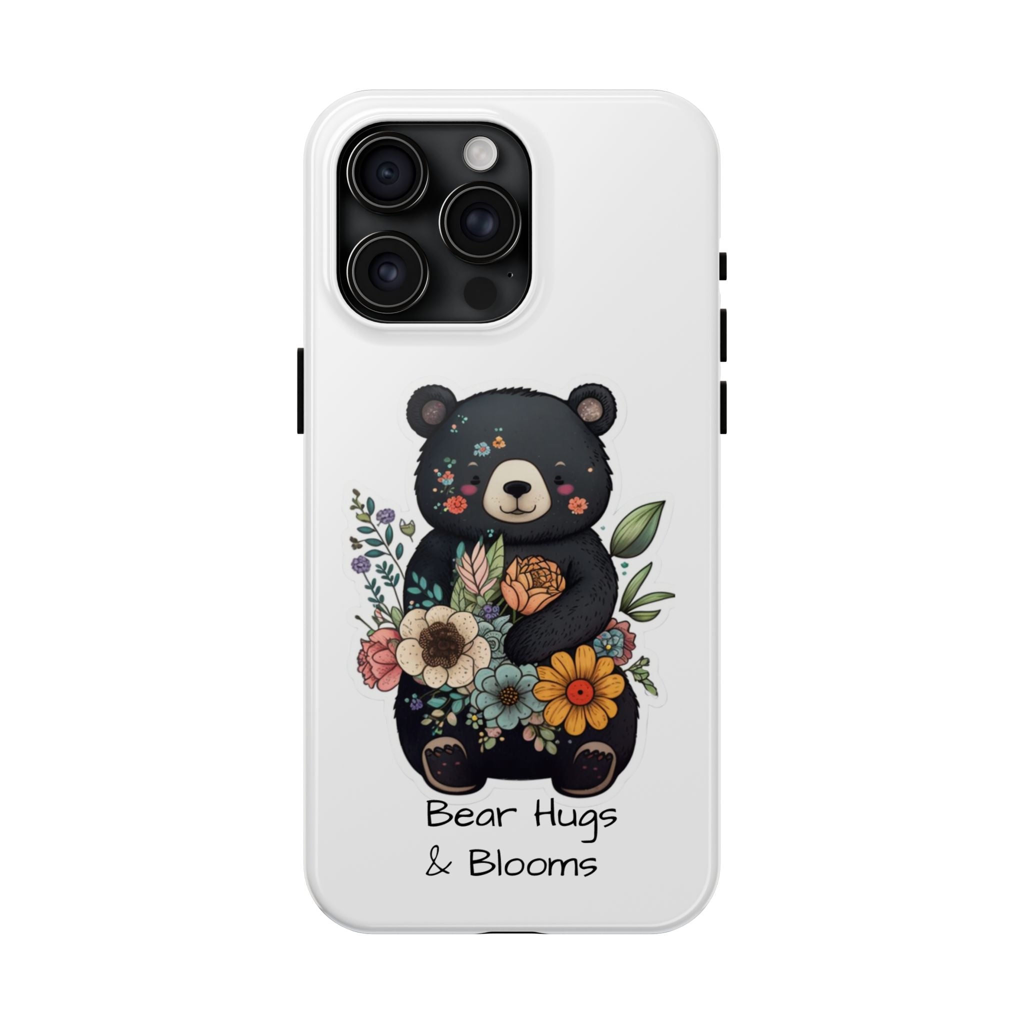 Bear Hugs & Blooms - Tough Case for iPhone 14, 15, 16 - Spruced Roost