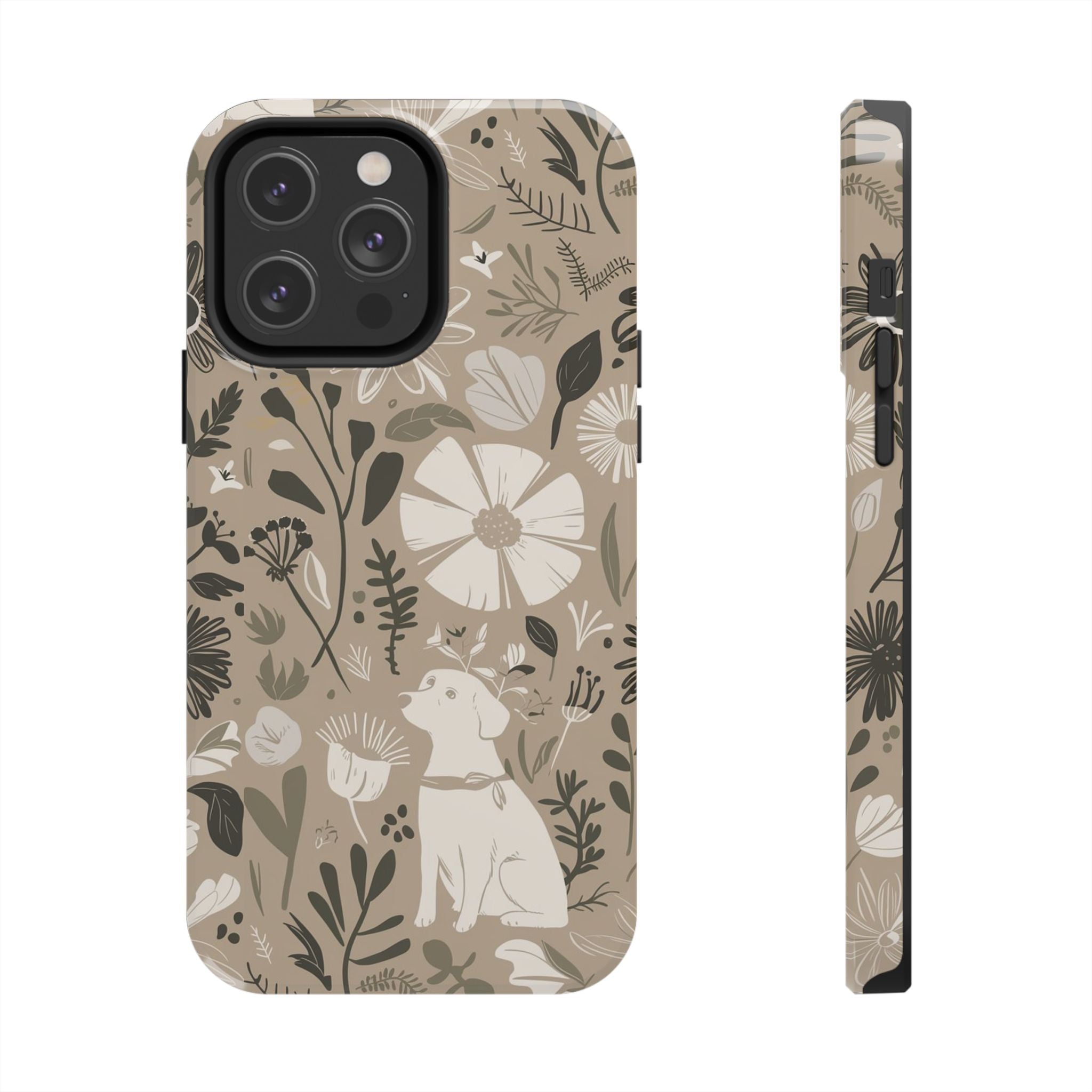 Natural Flower Dog - Tough Case for iPhone 14, 15, 16 - Spruced Roost