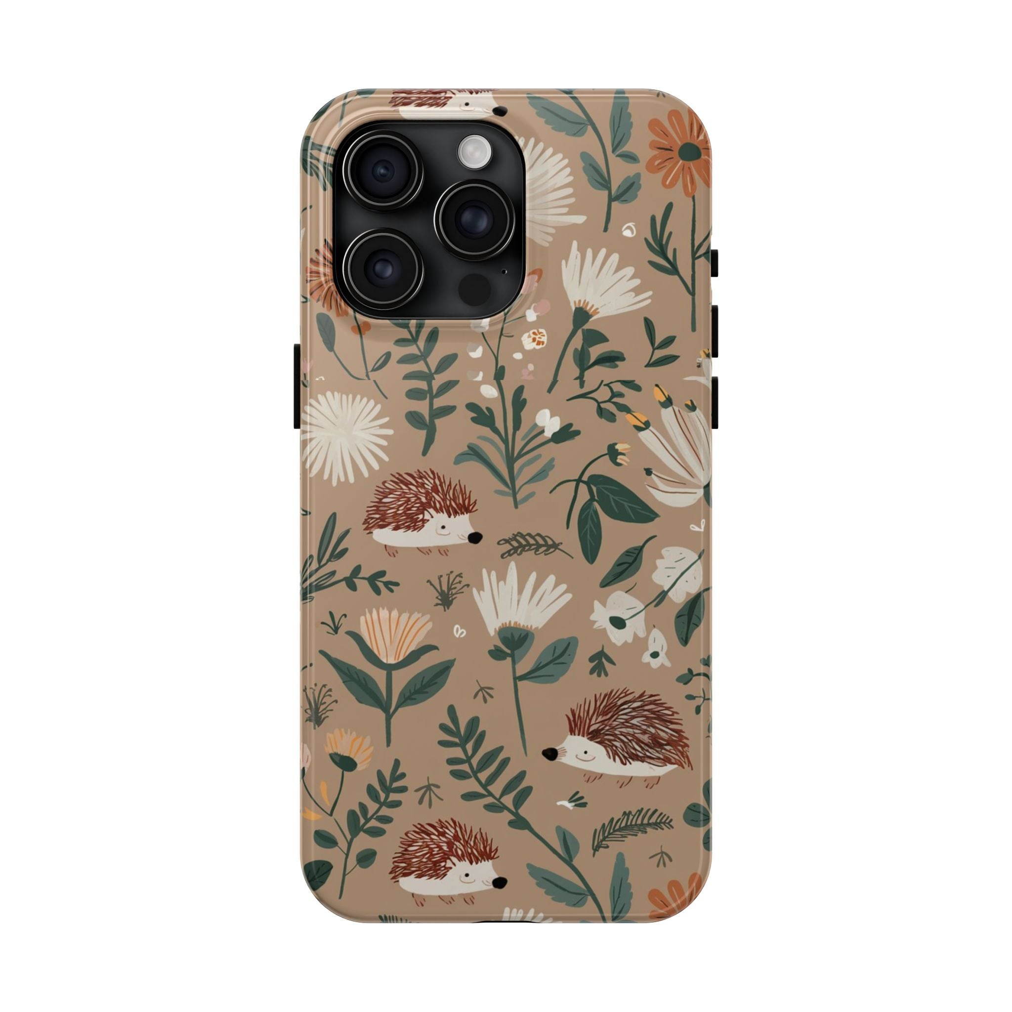 Hedehogs & Daisies - Tough Case for iPhone 14, 15, 16 - Spruced Roost