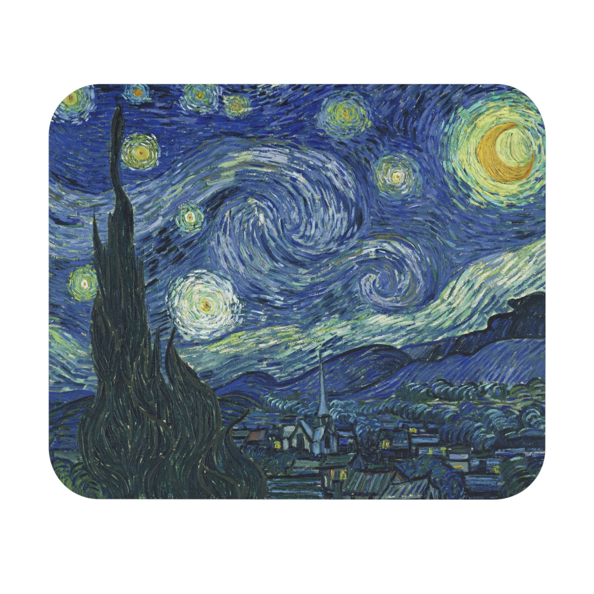 The Starry Night Van Gogh Mouse Pad (Rectangle) - Spruced Roost