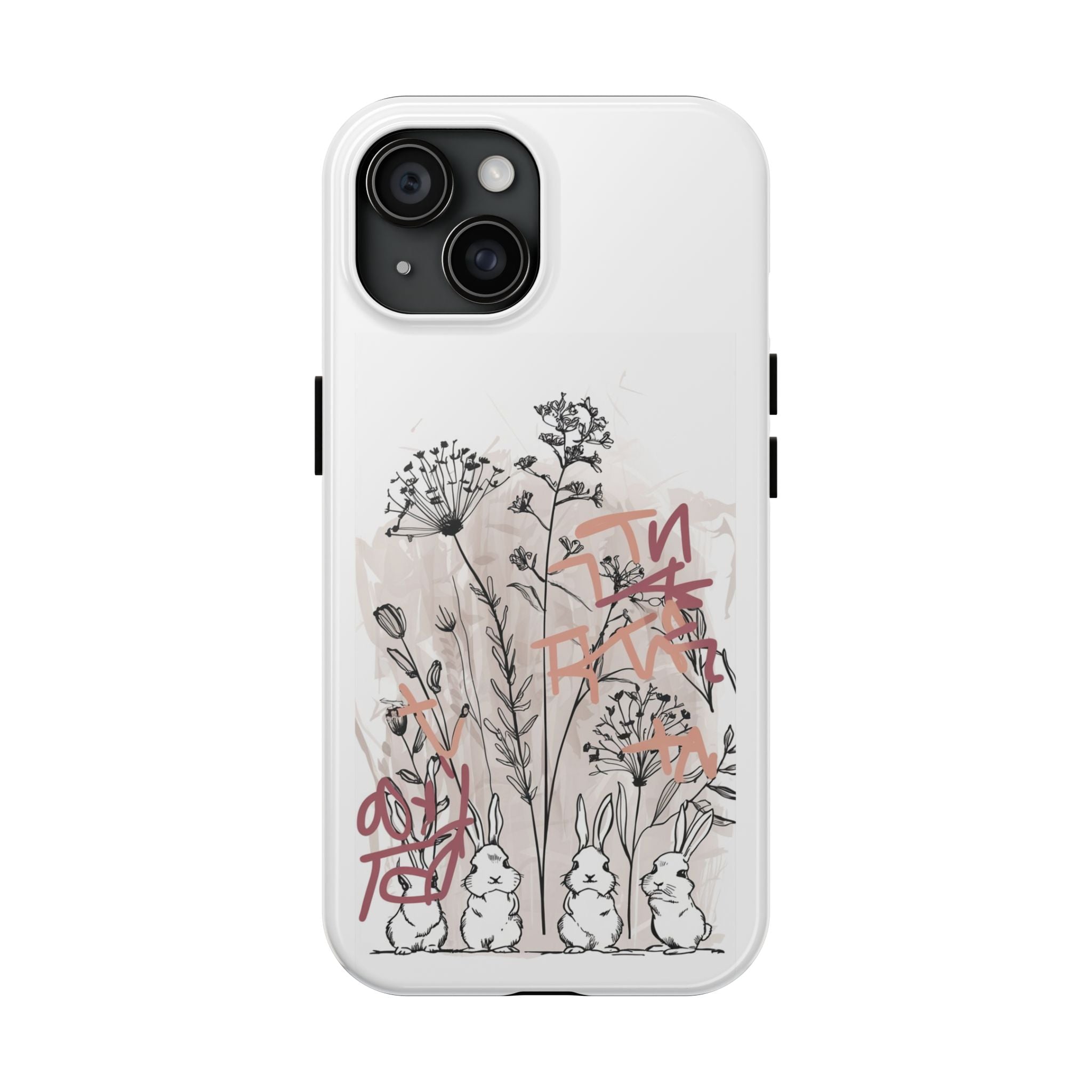 Grafitti Barden Bunnies - Tough Case for iPhone 14, 15, 16 - Spruced Roost