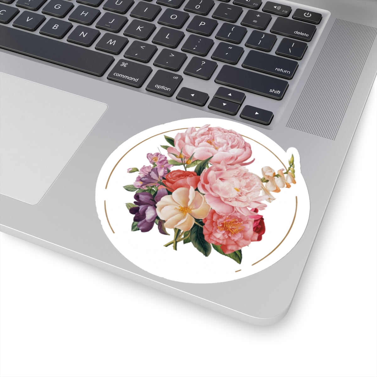 Circle of Peonies Kiss-Cut Stickers