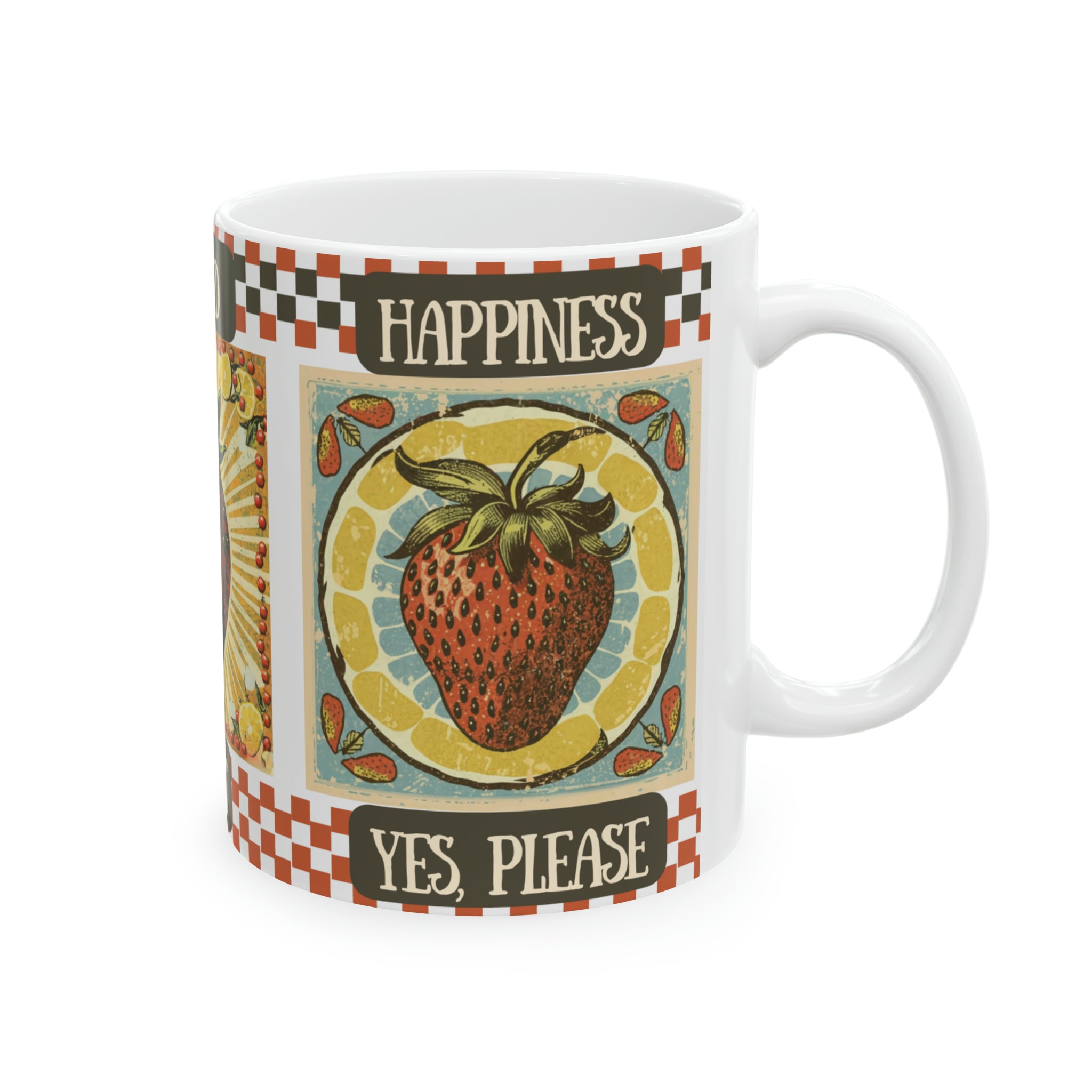 Fresh Picked Strawberries  - Ceramic Mug, 11oz
