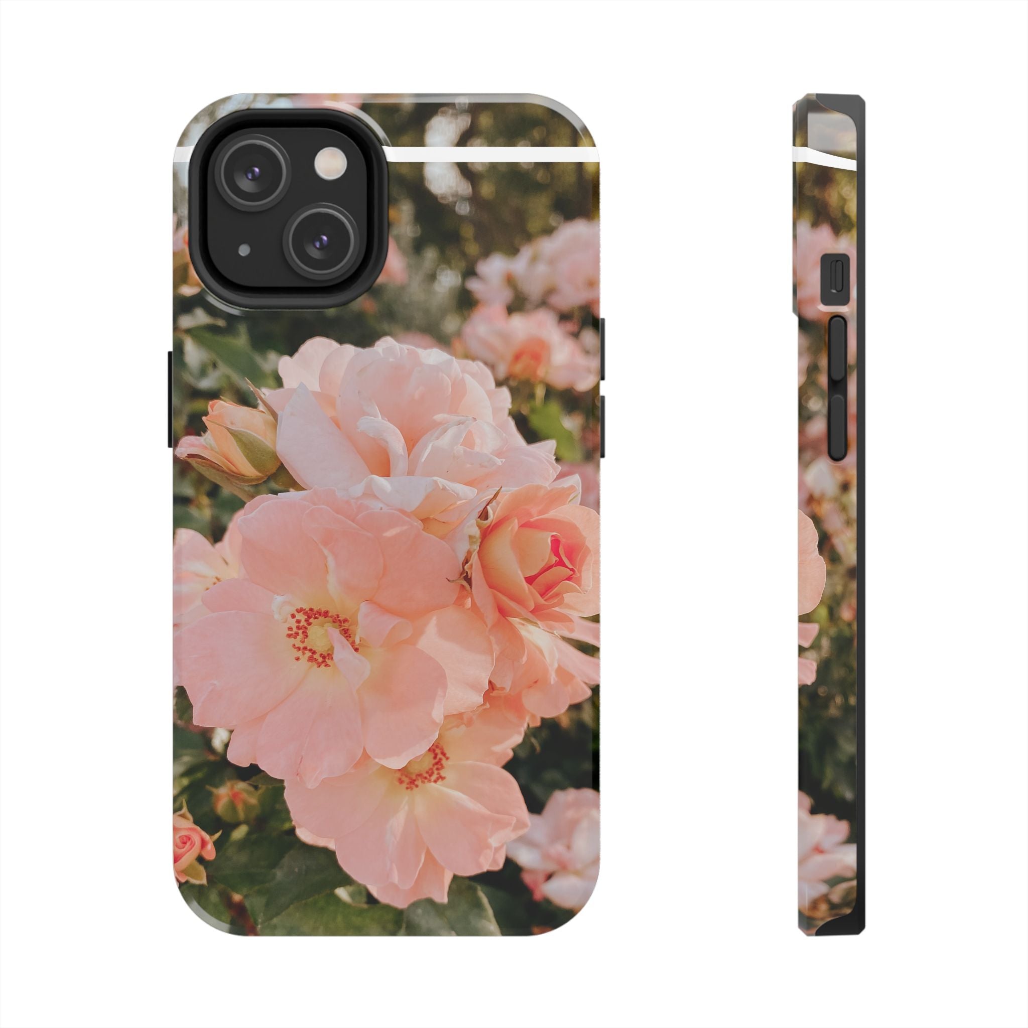 Blush Hollyhocks - Tough Case for iPhone 14, 15, 16