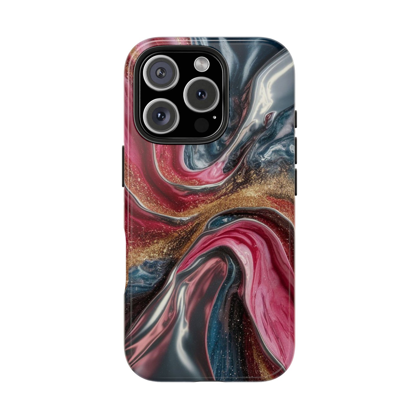 Metallic Swirl - Tough Case for iPhone 14, 15, 16