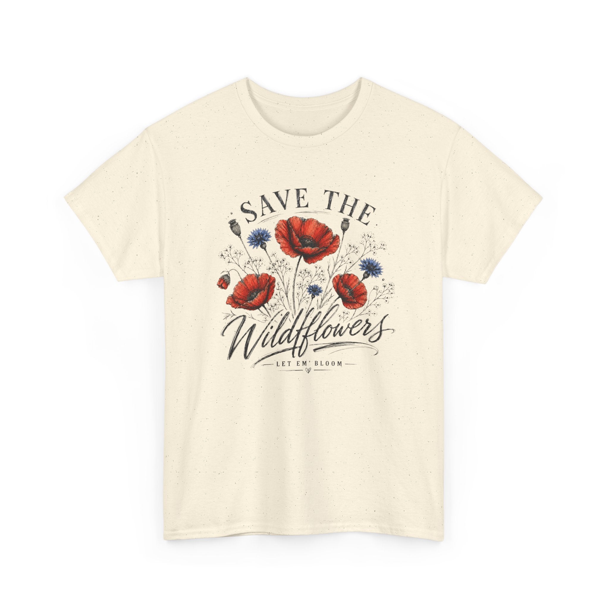 Save The Wildflowers T-Shirt — Poppy Floral Conservation Tee
