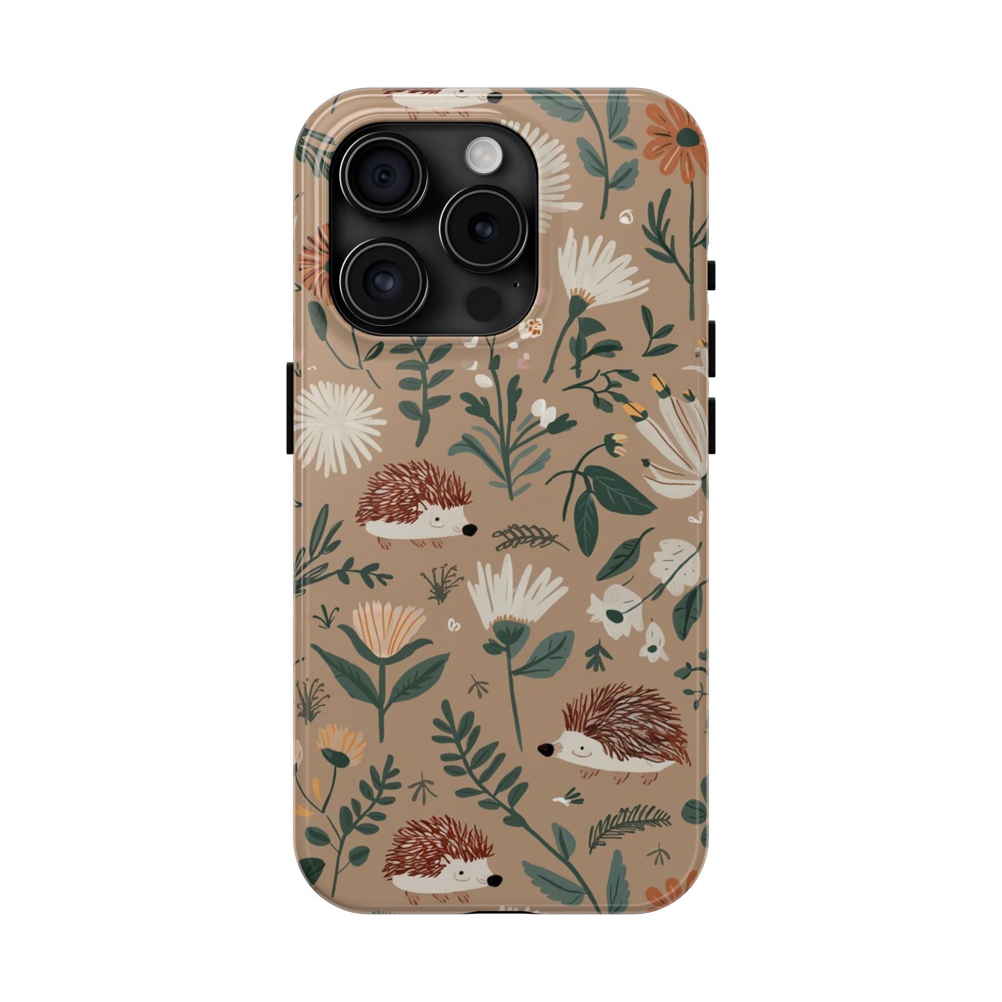 Hedehogs & Daisies - Tough Case for iPhone 14, 15, 16 - Spruced Roost