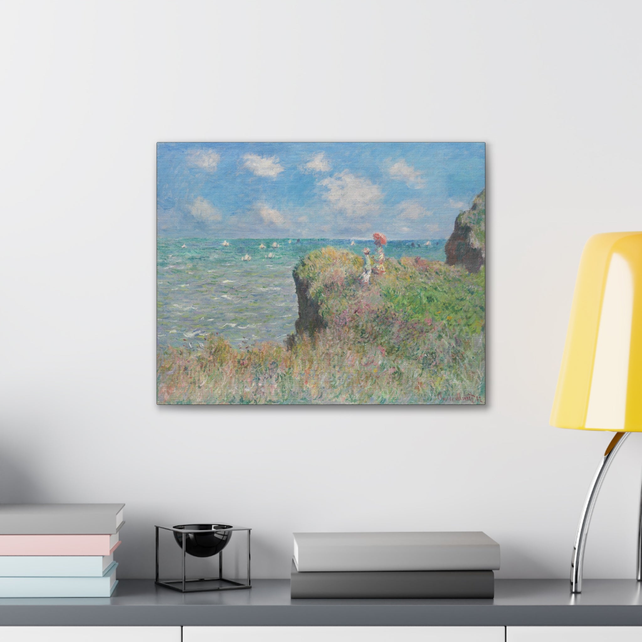 Cliff Walk at Pourville - Claude Monet Canvas Stretched, 0.75" - Spruced Roost