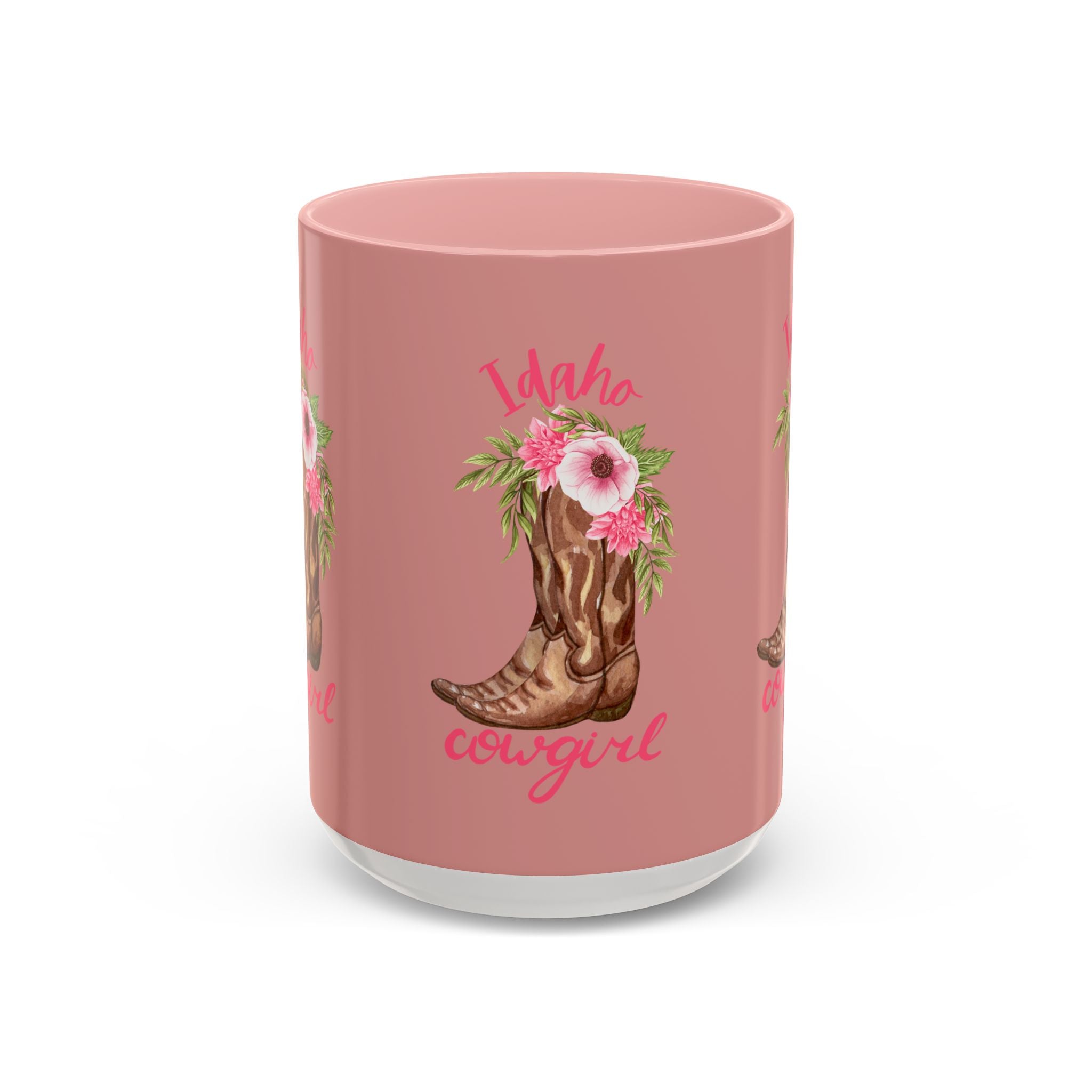Idaho Cowgirl Accent Coffee Mug - Cute Floral Western Design for Cowgirls