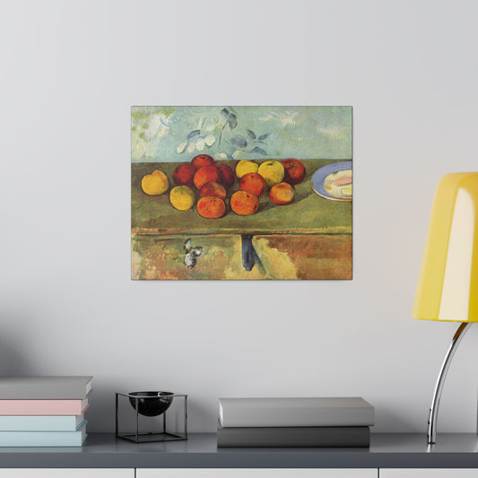 Apples & Biscuits 1895 - Paul Cezanne - Matte Canvas, Stretched, 0.75"