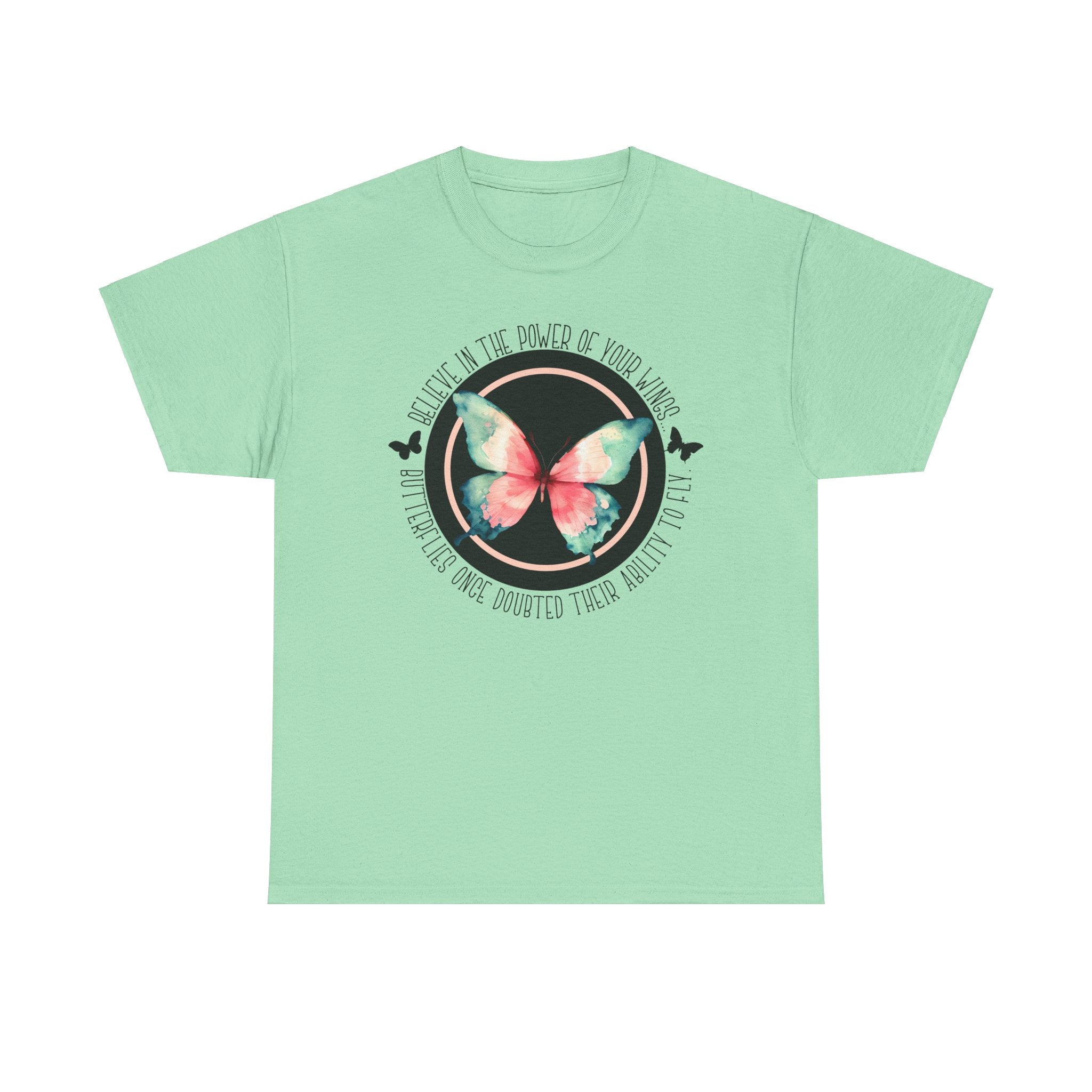 Believe in the Butterfly - Unisex Heavy Cotton Tee - Spruced Roost