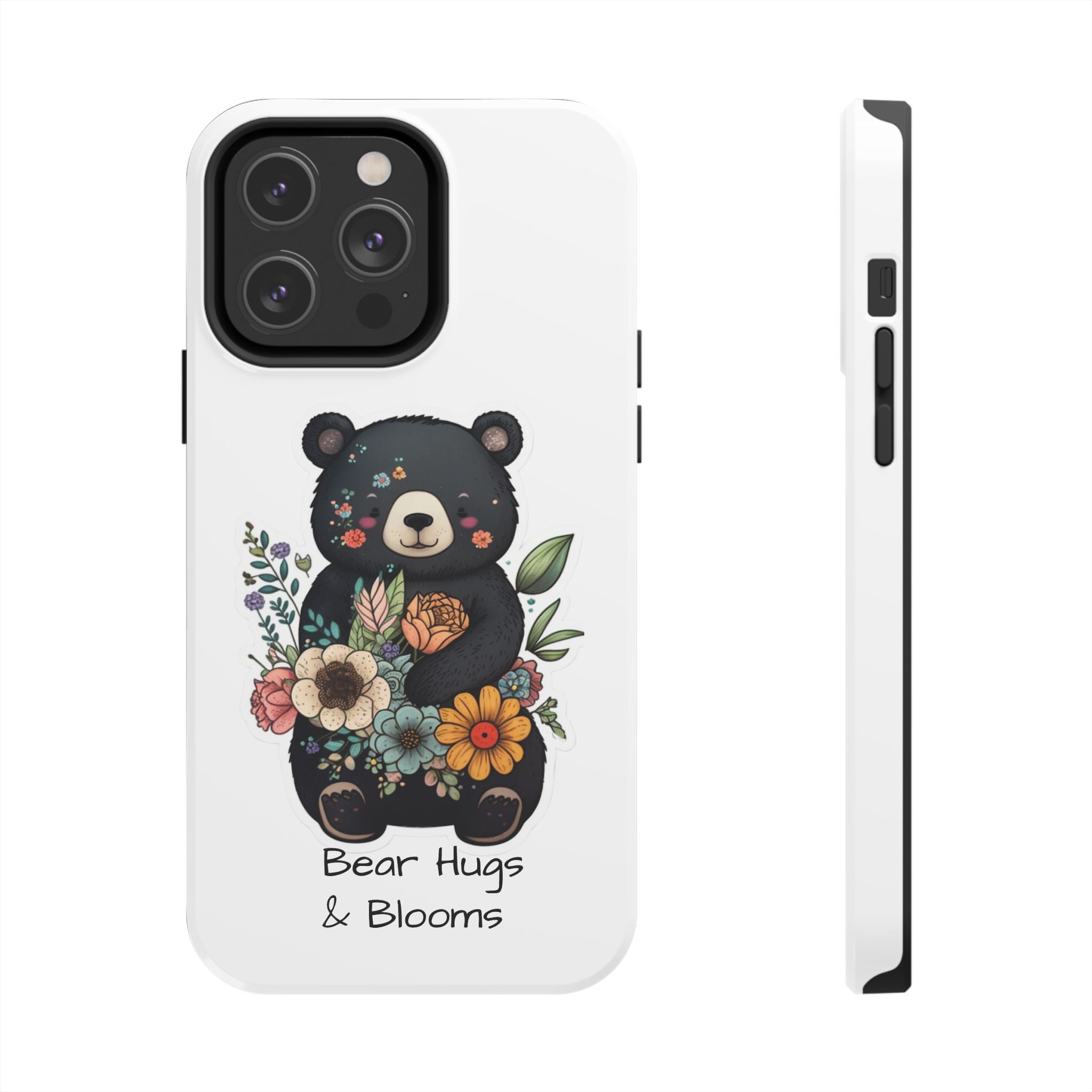 Bear Hugs & Blooms - Tough Case for iPhone 14, 15, 16 - Spruced Roost