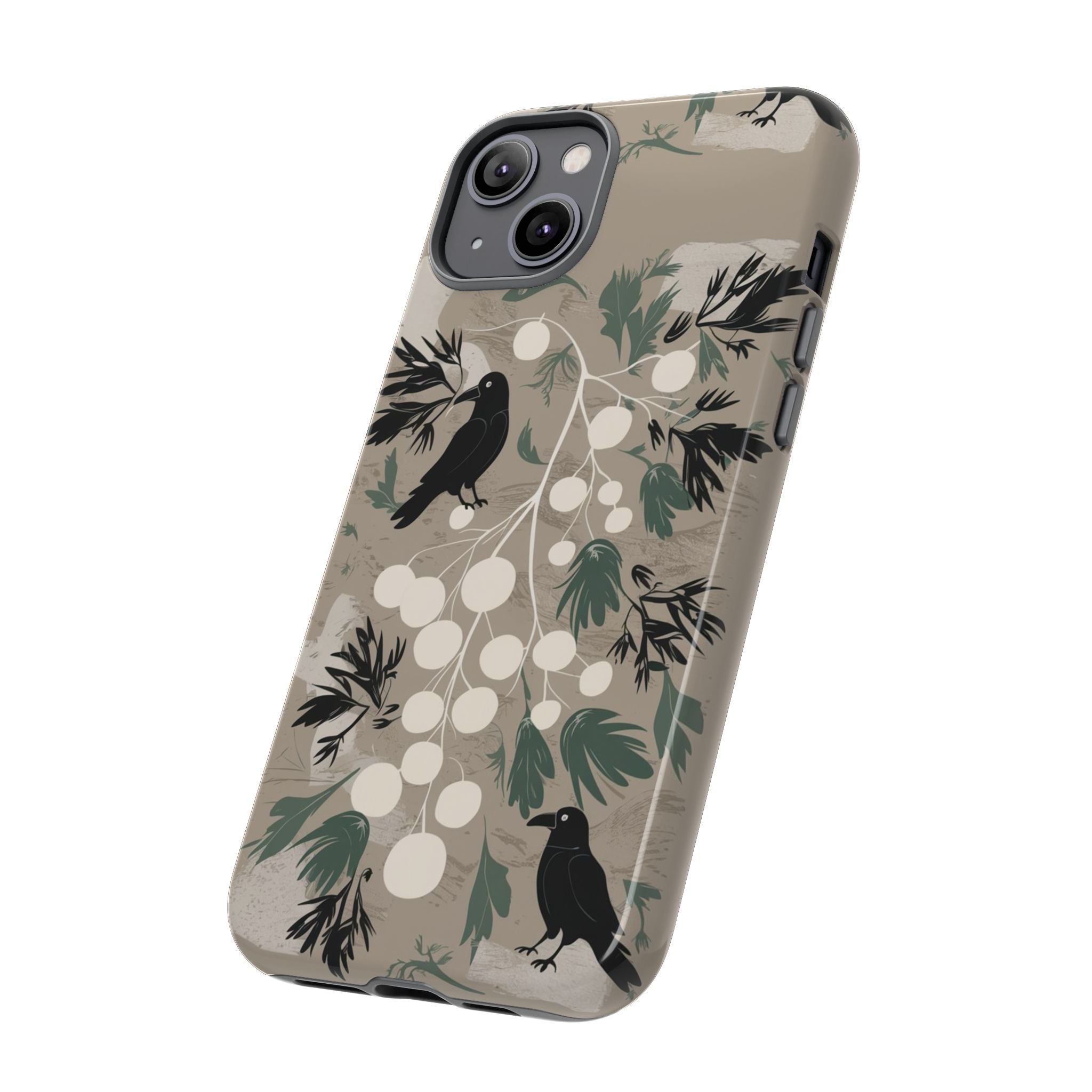 Crows and Berries - Tough Case for iPhone 14, 15, 16 - Spruced Roost