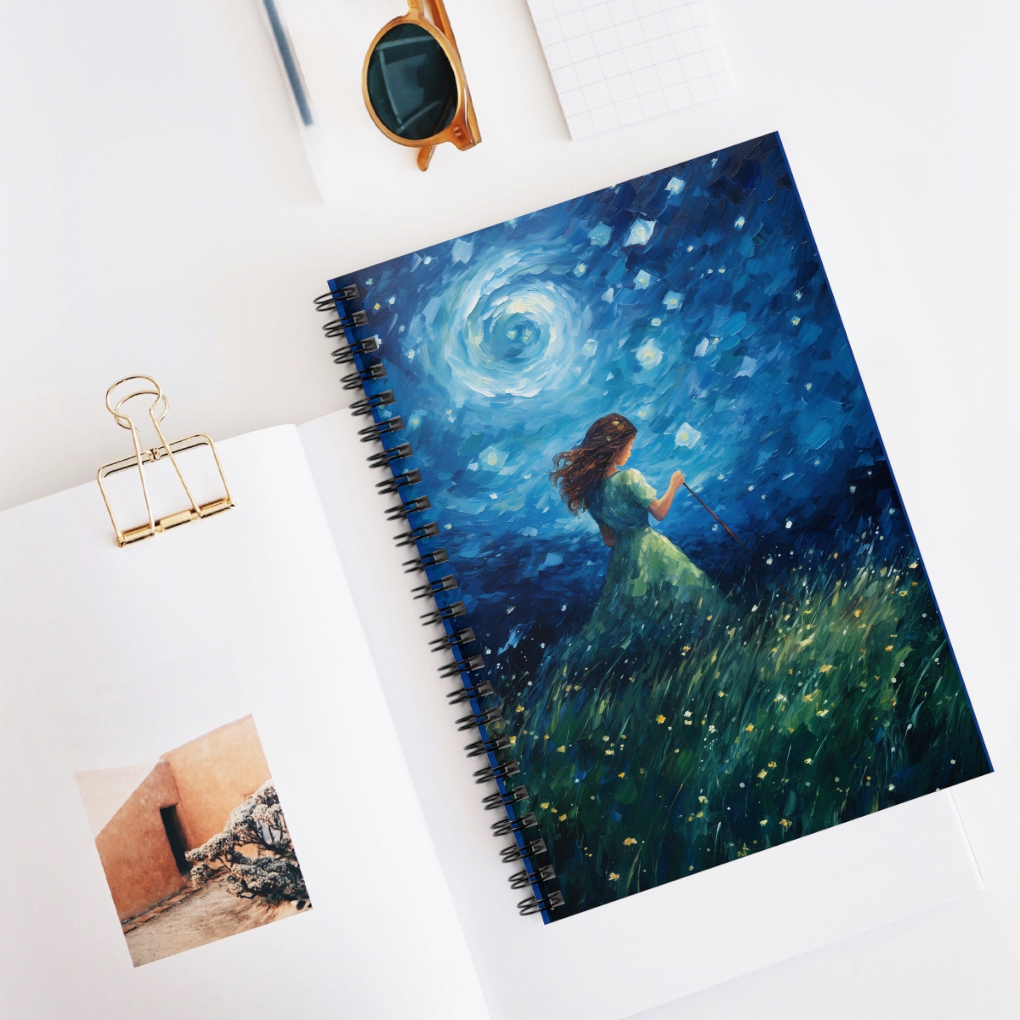 Starry Skies - Spiral Notebook - Ruled Line - Spruced Roost