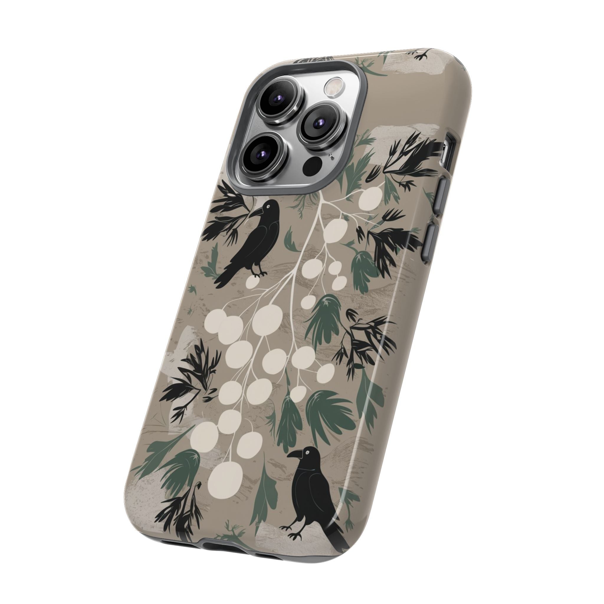 Crows and Berries - Tough Case for iPhone 14, 15, 16 - Spruced Roost