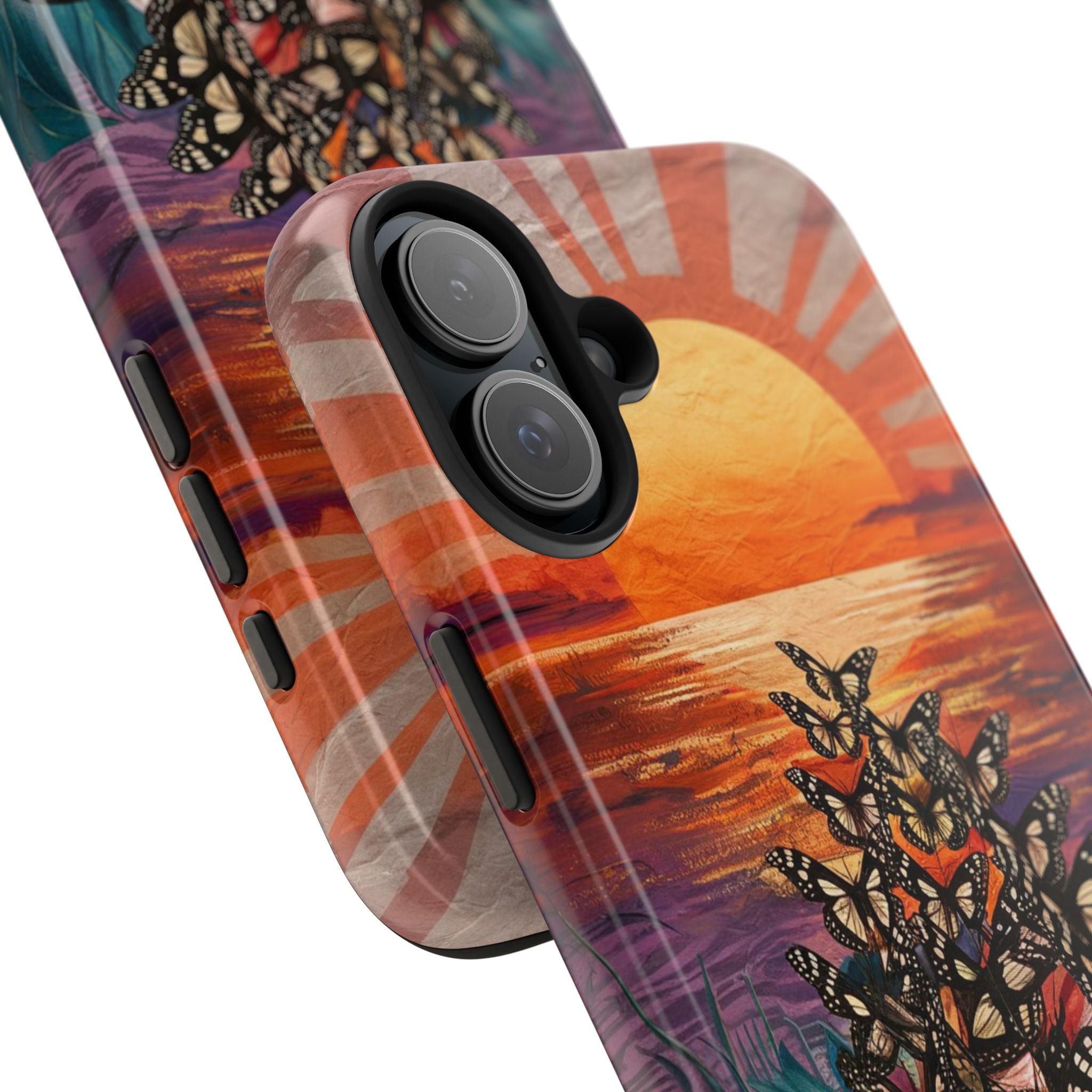 Sunset Butterflies - Tough Case for iPhone 14, 15, 16