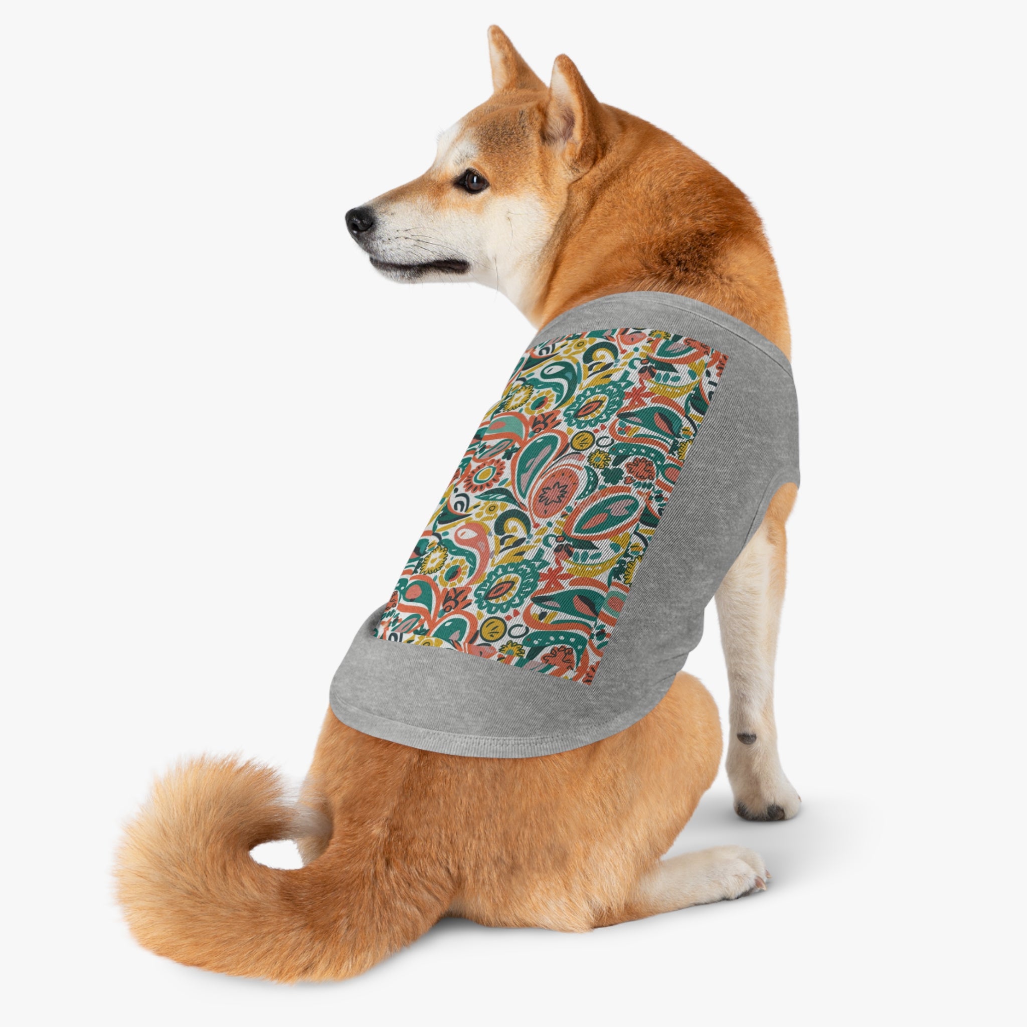 Paisley Persimmon - Pet Tank Top