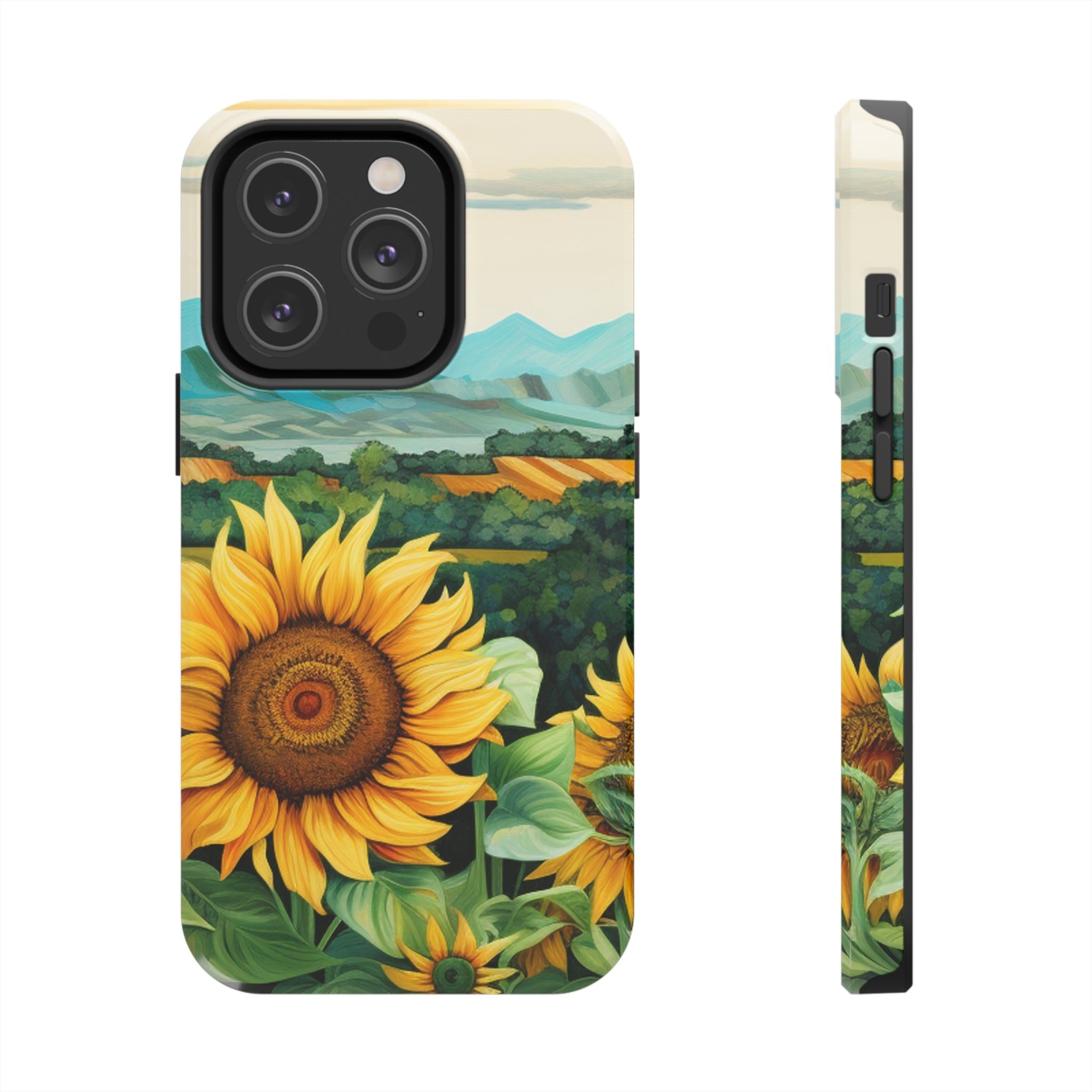 Mountain View Sunflowers  - Tough Phone Cases