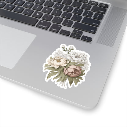 Peony Trio Kiss-Cut Stickers