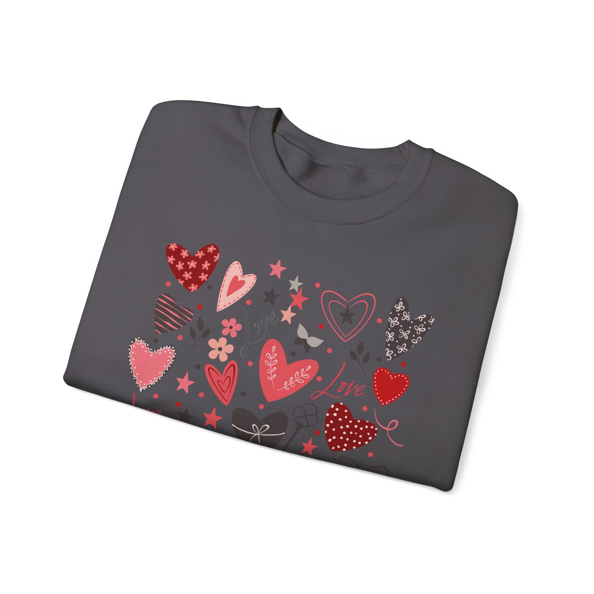 Base of Hearts Unisex Heavy Blend™ Crewneck Sweatshirt - Charcoal