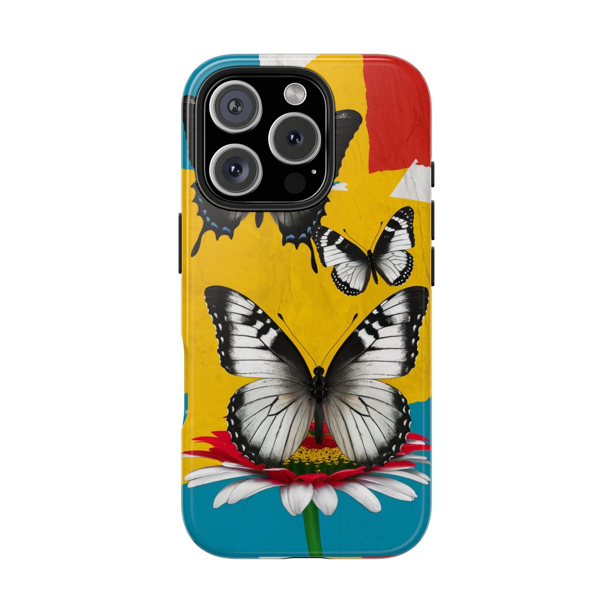Abstract Gerber and Butterfly -  Tough Case for iPhone 14, 15, 16 - Spruced Roost