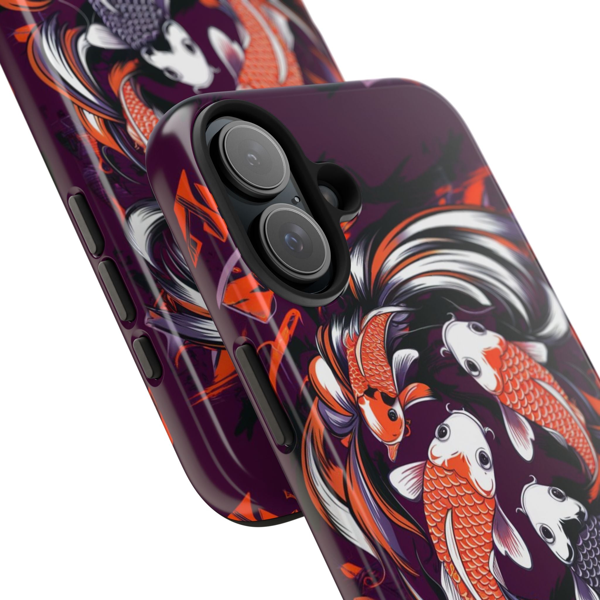 Koi Fish Purple - Tough Case for iPhone 14, 15, 16 - Spruced Roost