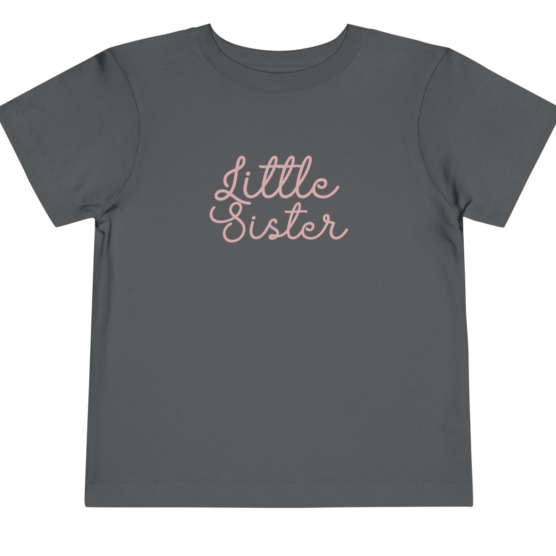 Pink Cursive - Little Sister Onesie - Long-Sleeve Organic Bodysuit