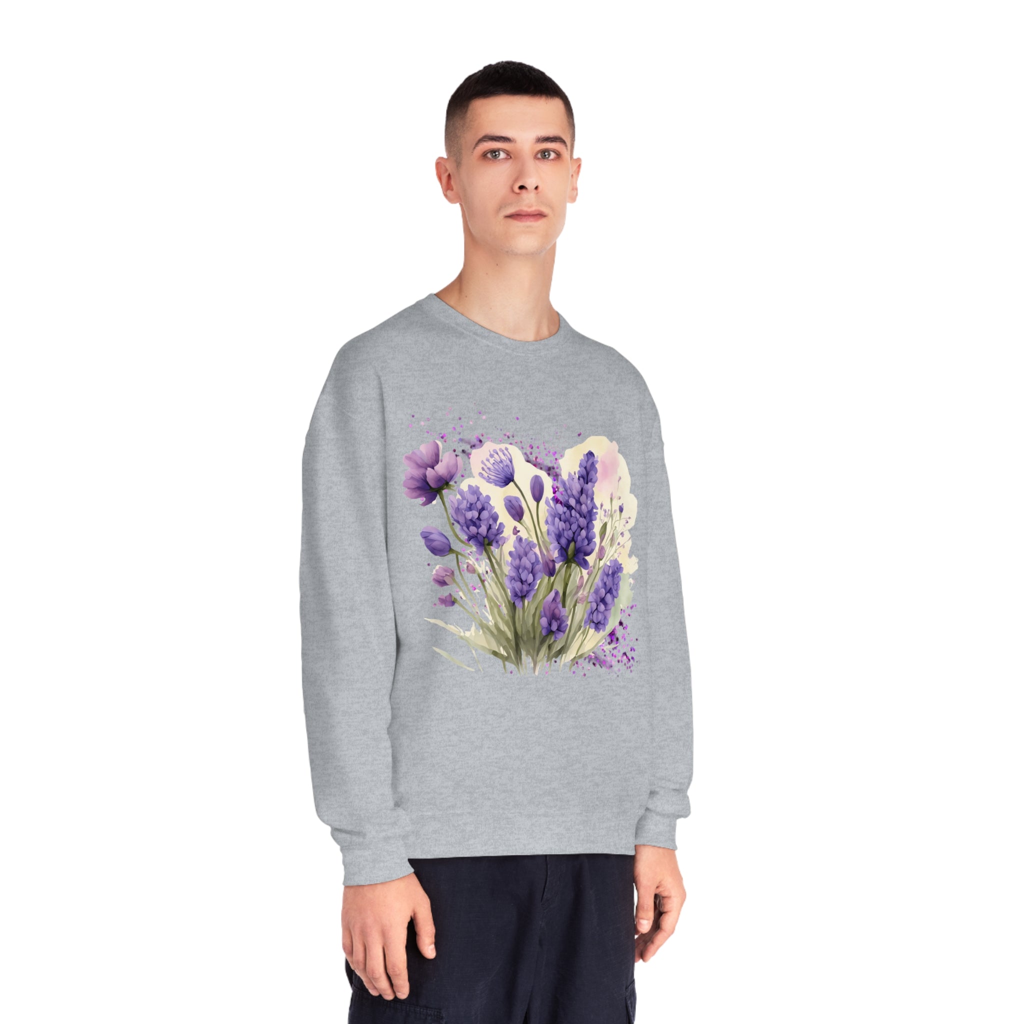 Lavender Glitter Unisex NuBlend® Crewneck Sweatshirt - Spruced Roost