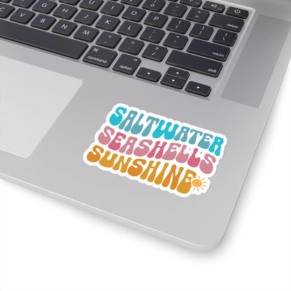 Saltwater Seashells Sunshine Kiss-Cut Stickers