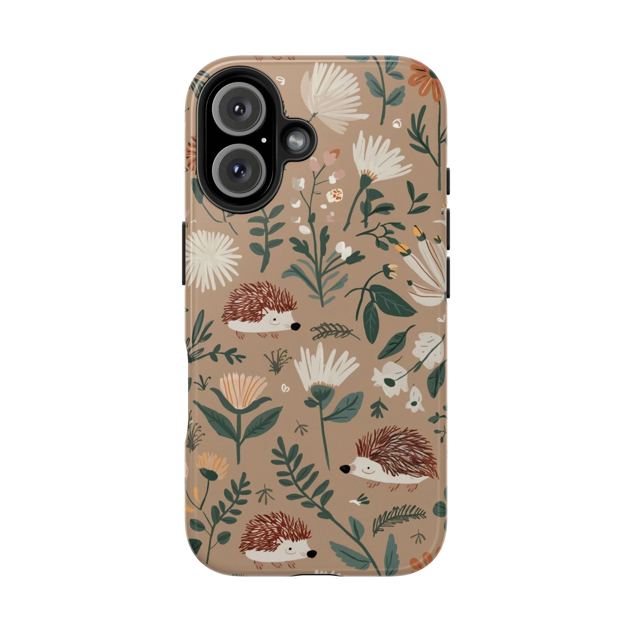 Hedehogs & Daisies - Tough Case for iPhone 14, 15, 16 - Spruced Roost