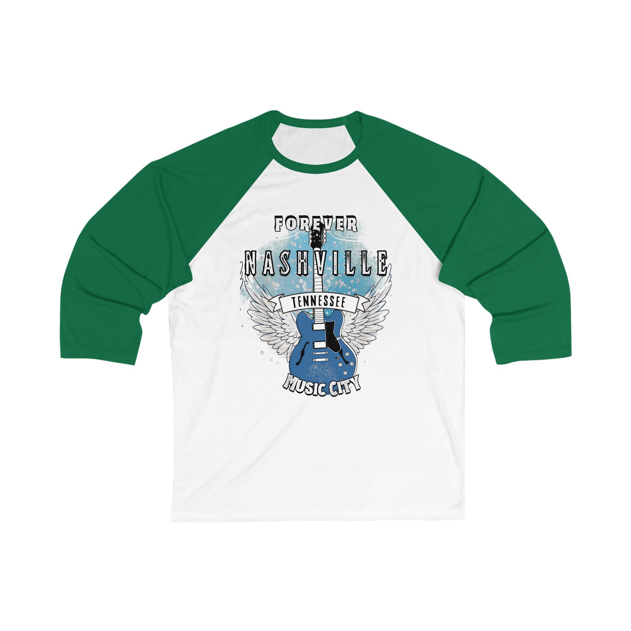 Nashville Forever - Raglan 3\4 Sleeve Baseball Tee - 6 Colors