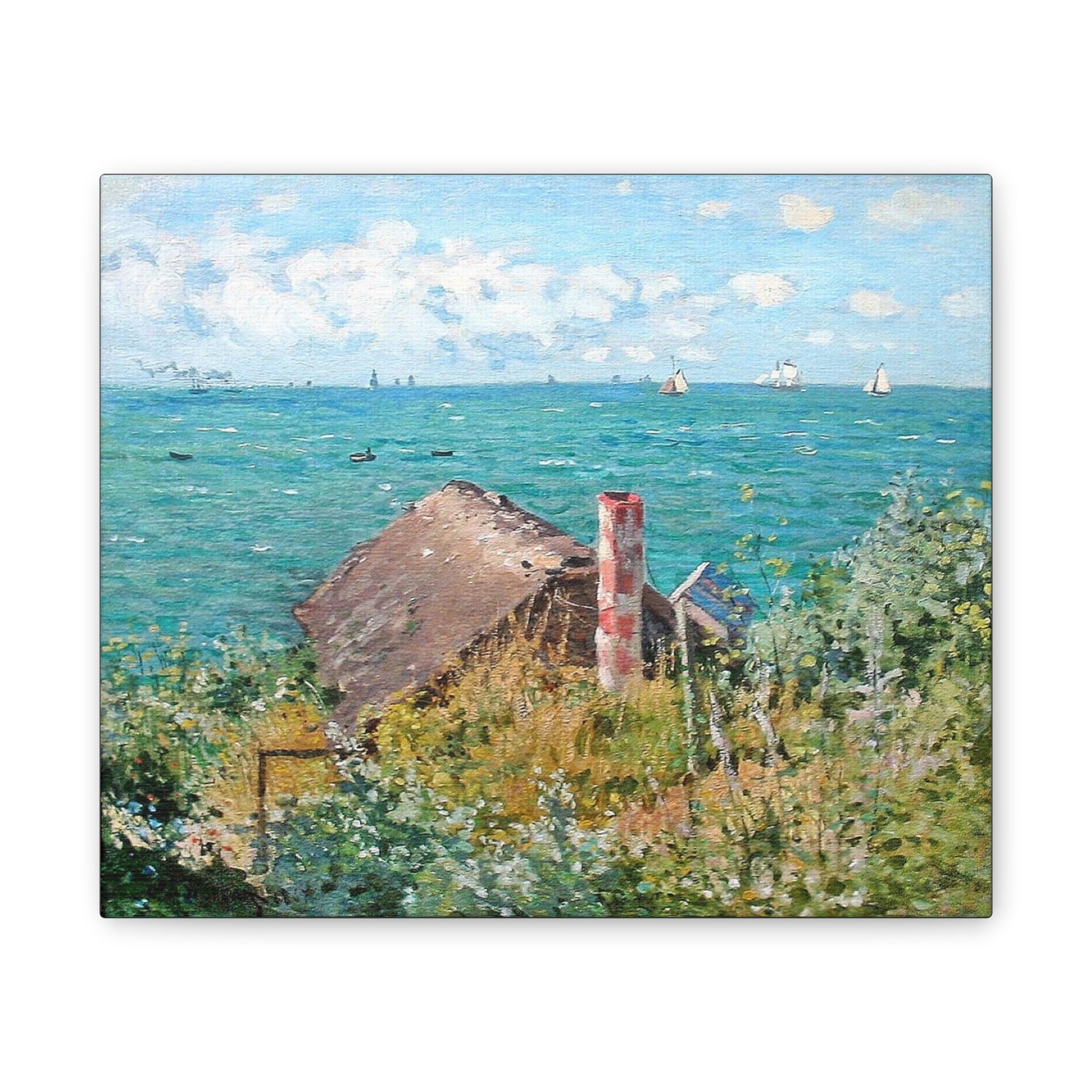 The Cabin at Saint-Adresse Claude Monet Canvas Stretched, 0.75"