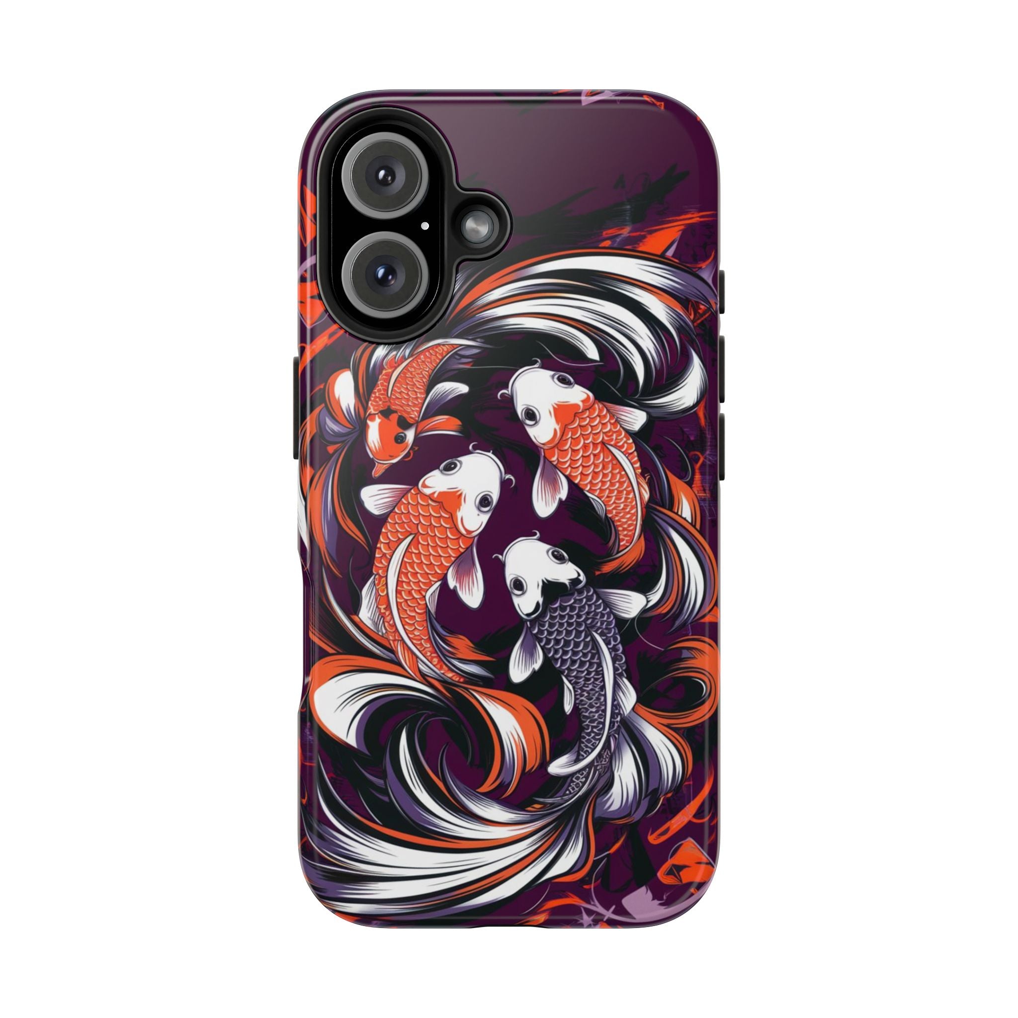 Koi Fish Purple - Tough Case for iPhone 14, 15, 16 - Spruced Roost