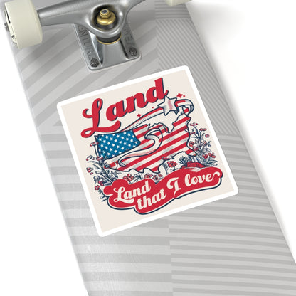 Land that I Love - USA - Kiss-Cut Stickers