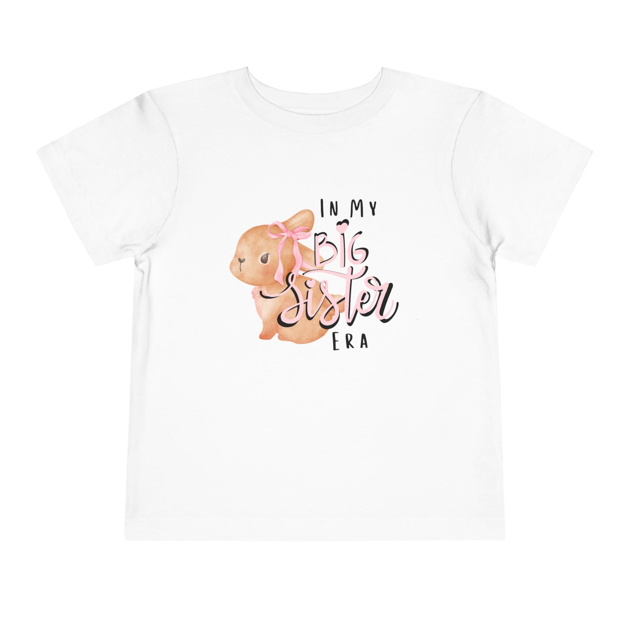 "In my Big Sister Era" - Toddler Tee with Cute Bunny Design