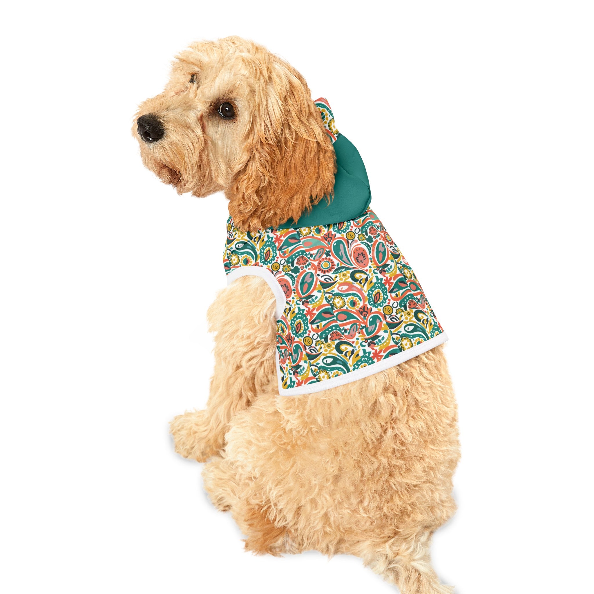 Paisley Persimmon Pet Hoodie