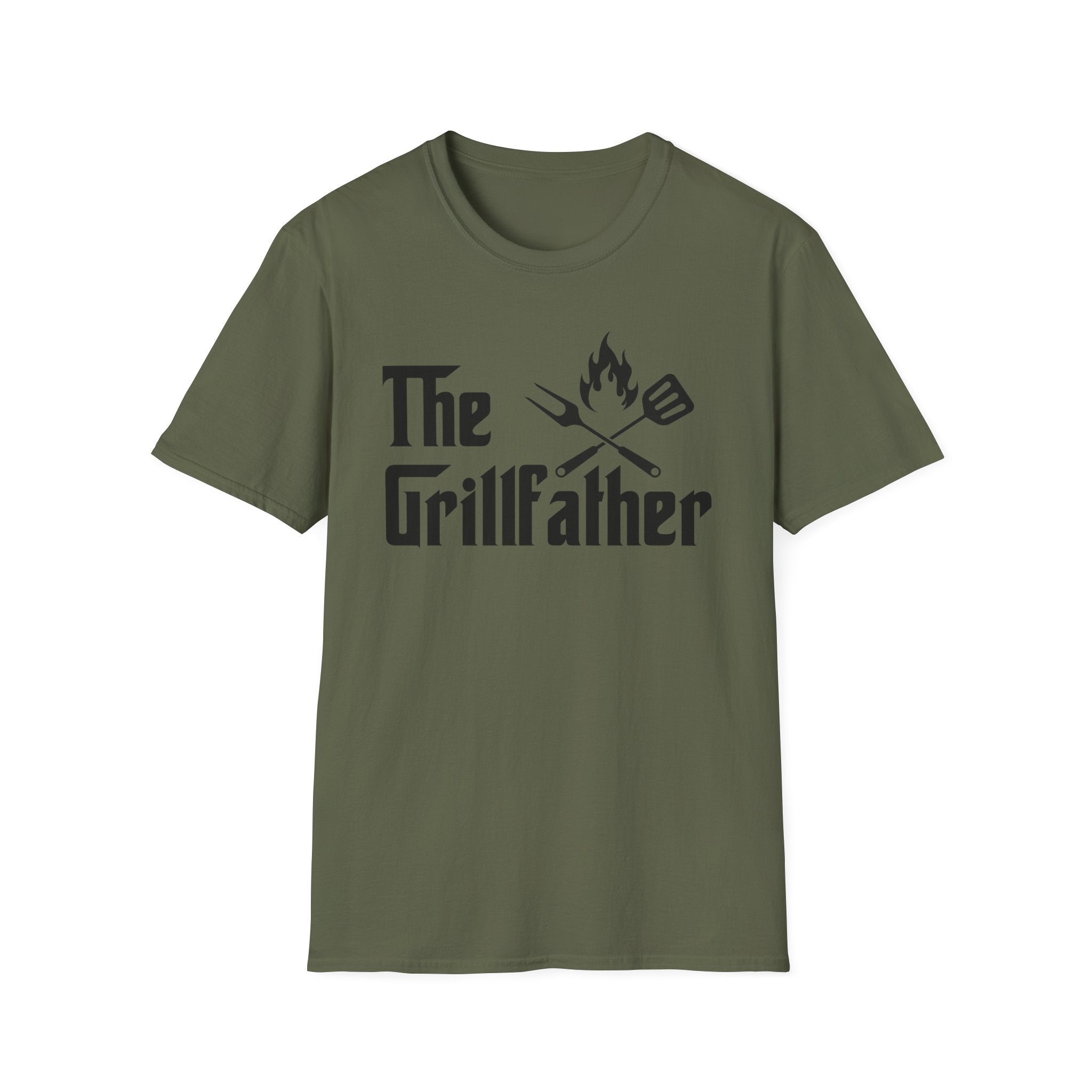 The Grillfather - Men's Softstyle T-Shirt, Gift for Dad, Gift for Grandpa