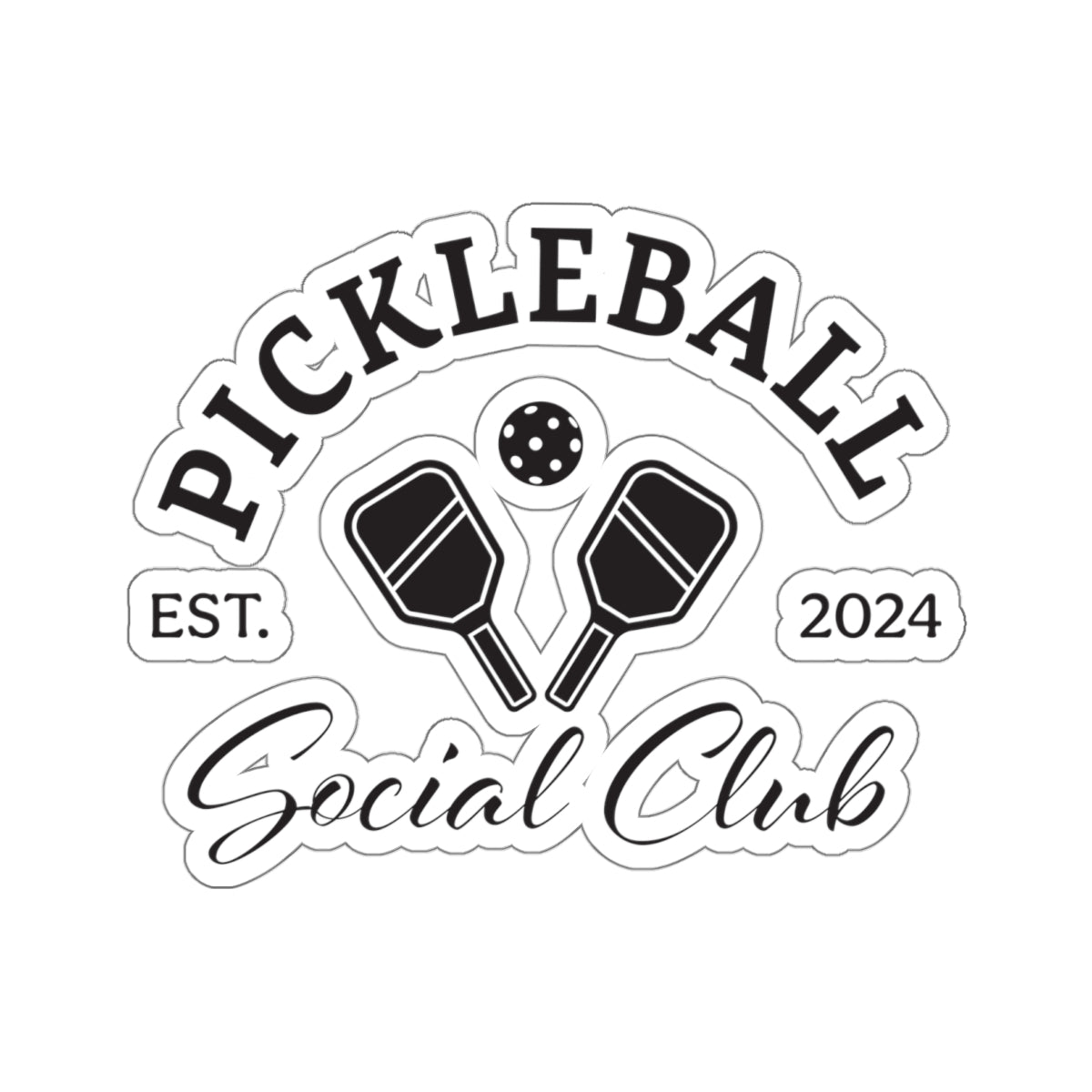 Pickleball Social Club Kiss-Cut Stickers