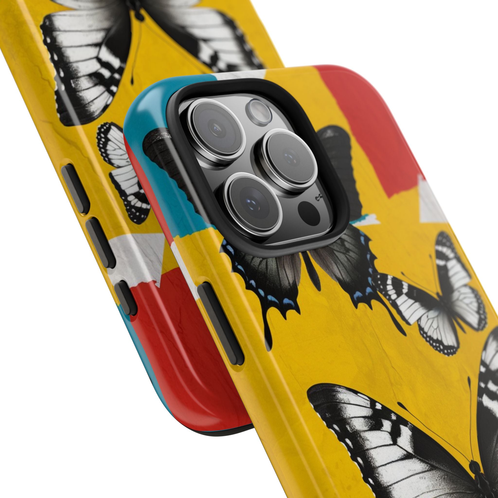 Abstract Gerber and Butterfly -  Tough Case for iPhone 14, 15, 16 - Spruced Roost