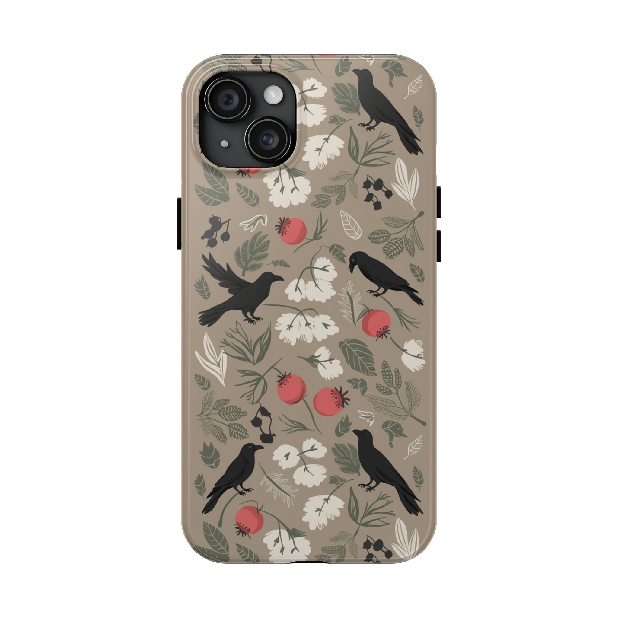 Black Crows Berries - Tough Case for iPhone 14, 15, 16