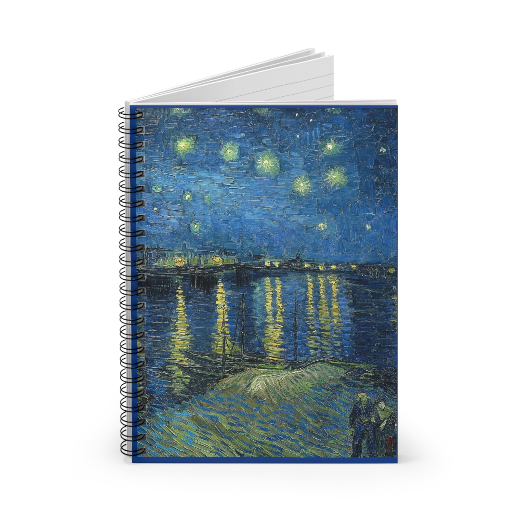 Starry Night on the Rhone - Vincent Van Gogh - Spiral Notebook - Ruled Line