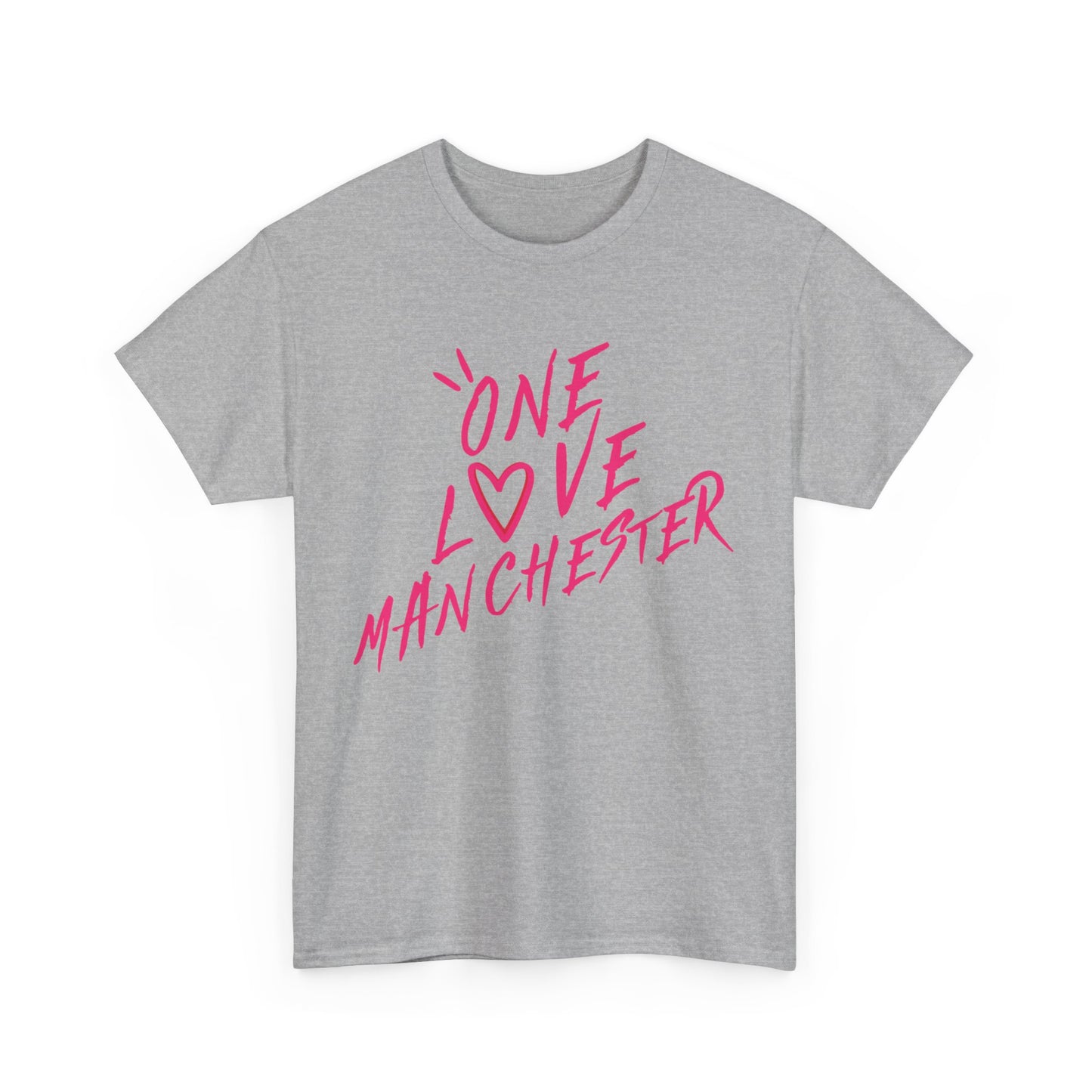 One Love Manchester Hot Pink - Unisex Heavy Cotton Tee